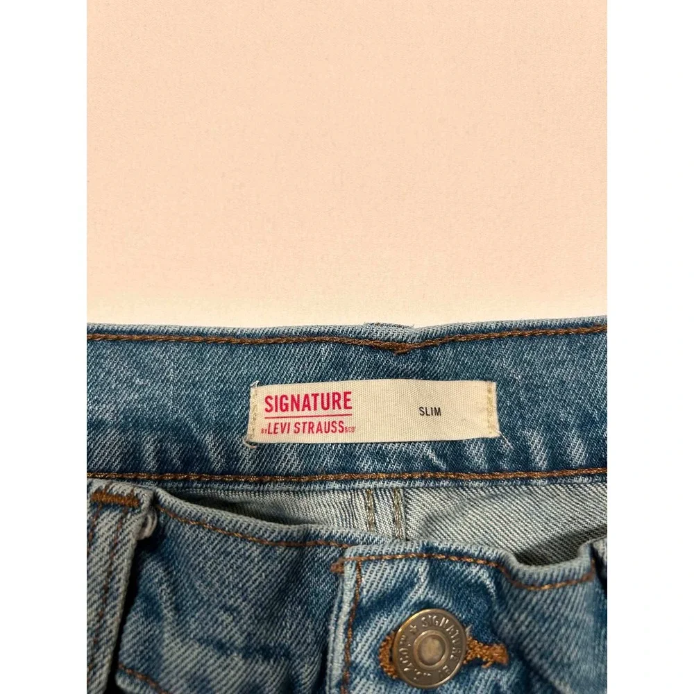 Signature by Levi Strauss Mens Slim Fit Jeans Medium Wash Blue W32 L30